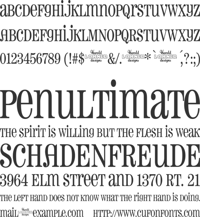 Pharmacy font preview