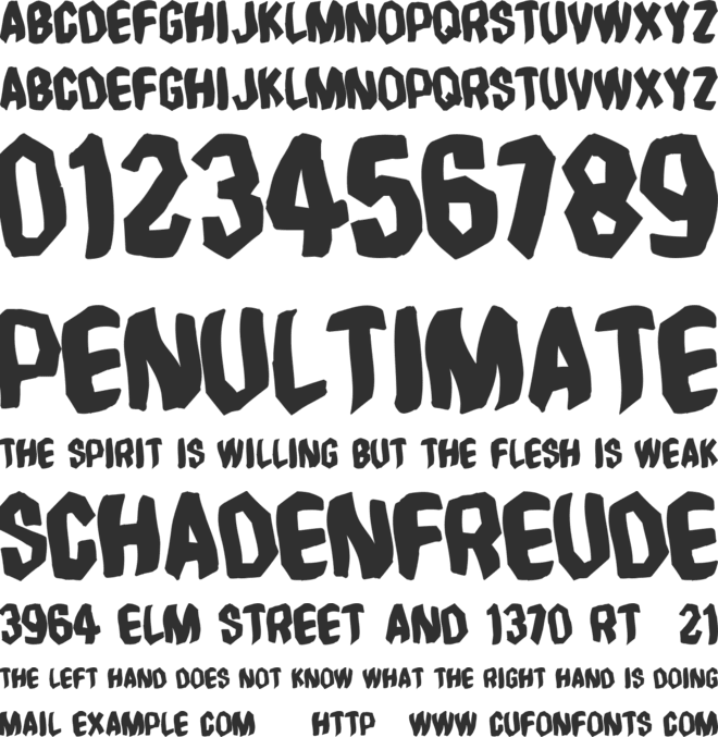 Timebomb font preview