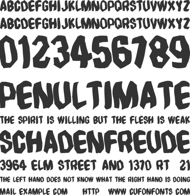Timebomb font preview