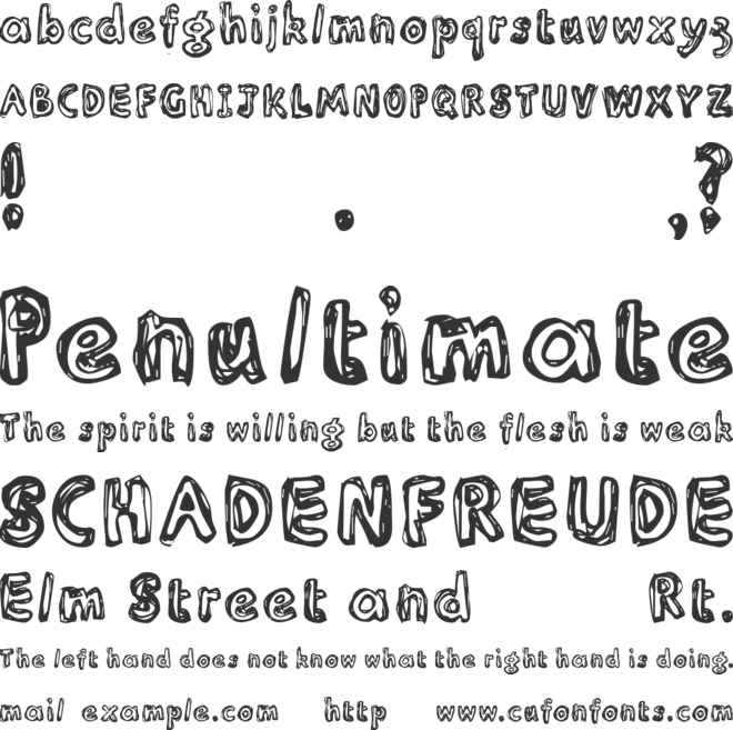 Inlines font preview