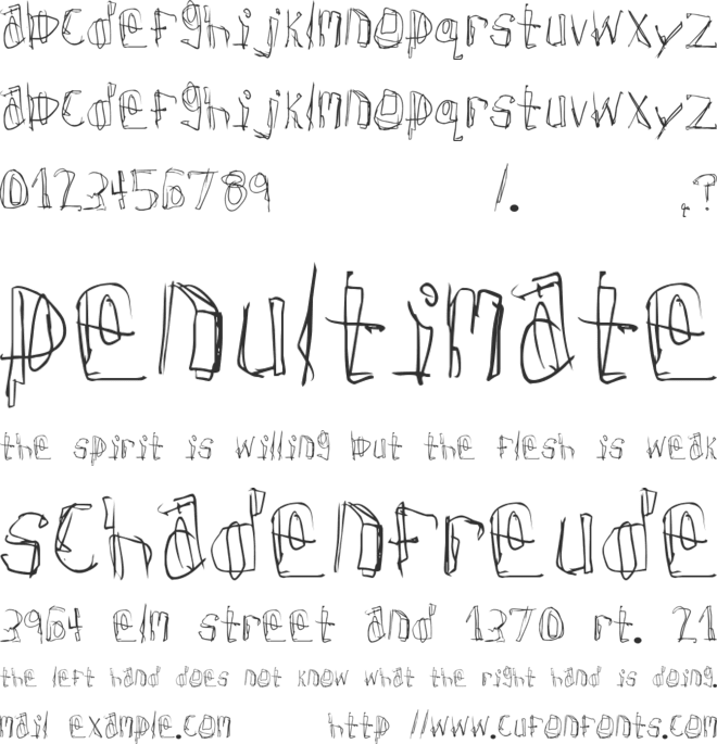 Donner font preview