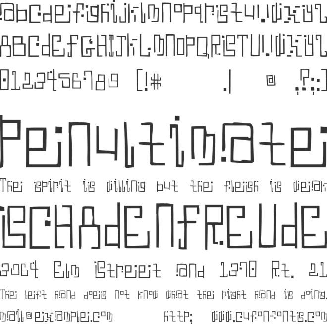 Antimony Blue font preview