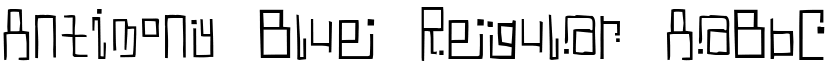 Antimony Blue Regular font
