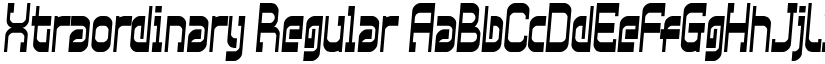 Xtraordinary Regular font