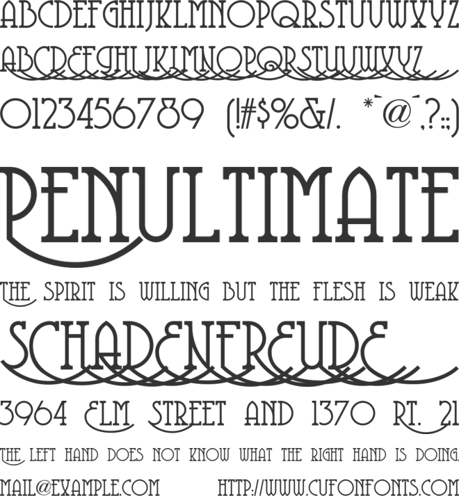 Coventry Garden NF font preview