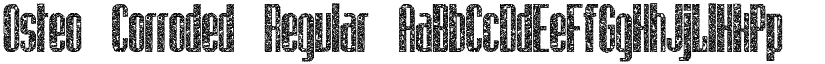 Osteo Corroded Regular font