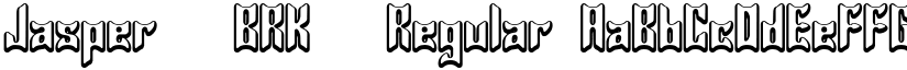 Jasper (BRK) Regular font