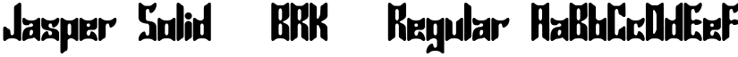 Jasper Solid (BRK) Regular font