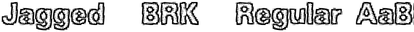 Jagged (BRK) Regular font