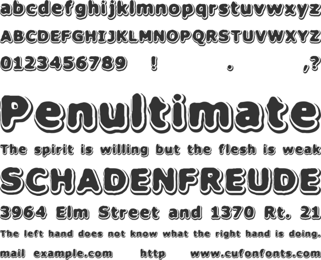 Hillock (BRK) font preview