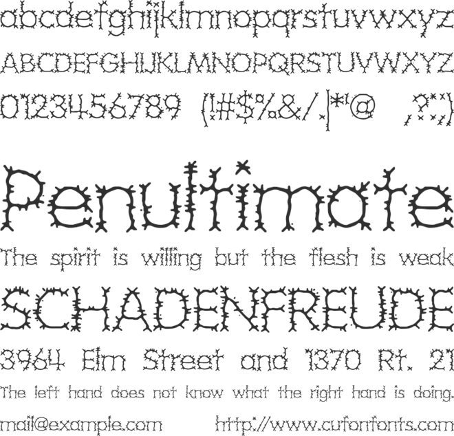 Grotesque (BRK) font preview