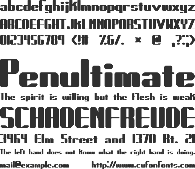 Forcible (BRK) font preview