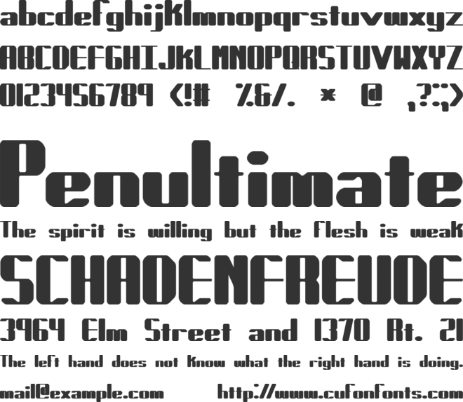 Forcible (BRK) font preview