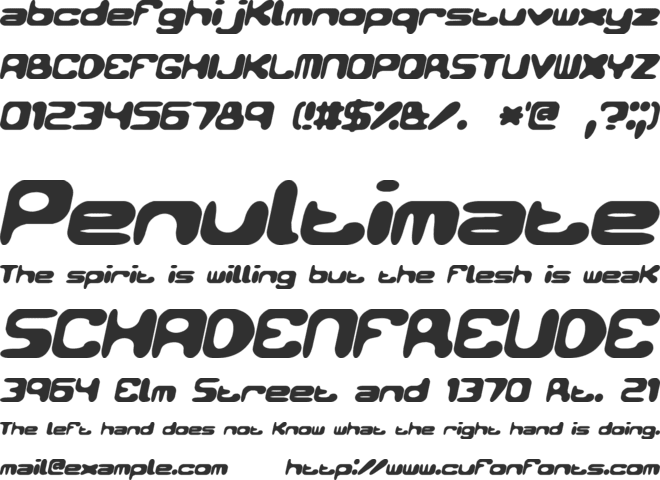 Conduit 2 Italics (BRK) font preview