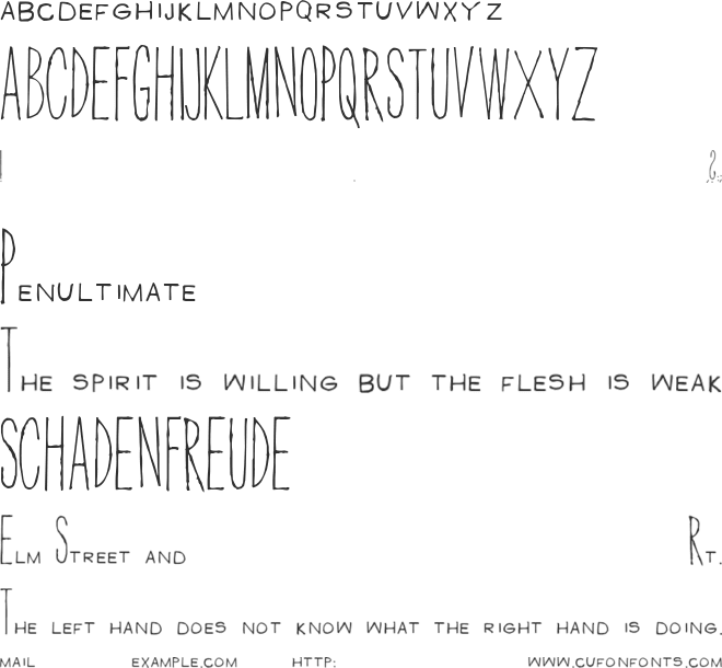 Men In Black Credits font preview