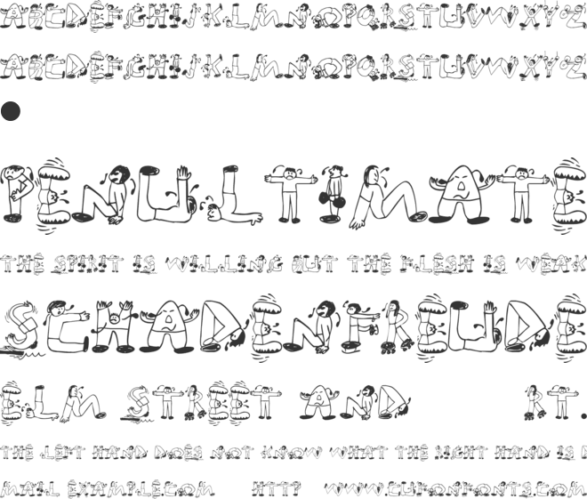 EDB Sweatin' It font preview