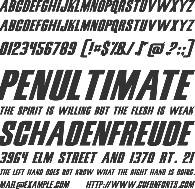 Lunch time font preview