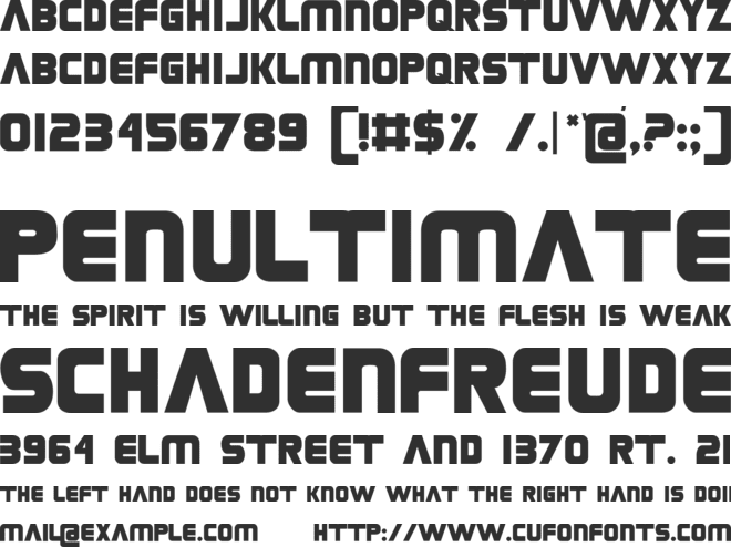 Grungerocker font preview