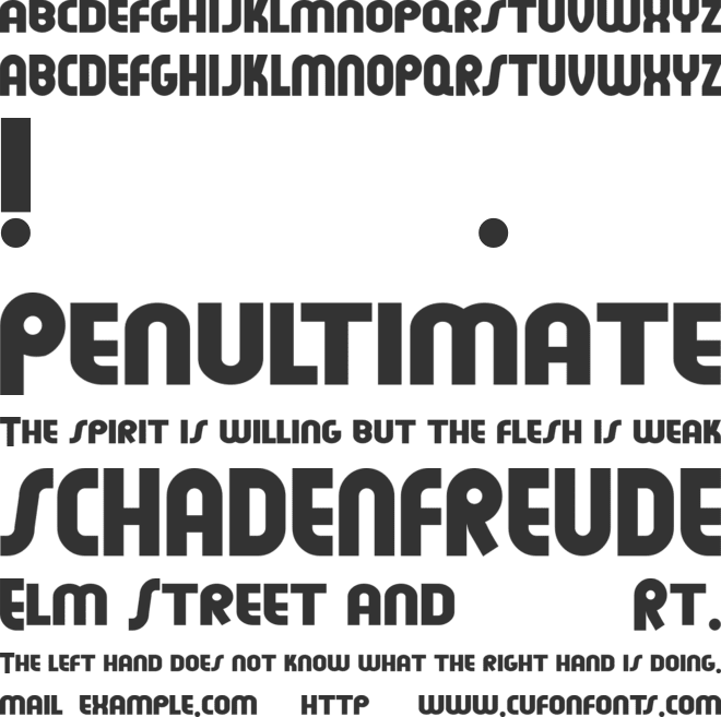 Feuerfeste font preview