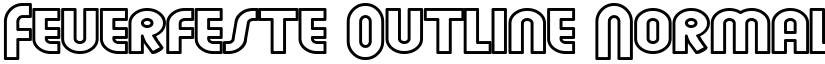 Feuerfeste Outline Normal font
