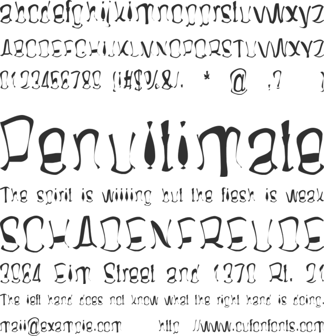 Twisterd font preview