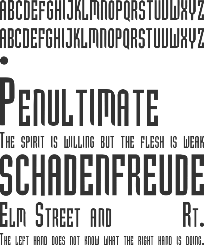 GF Hubert Caps font preview