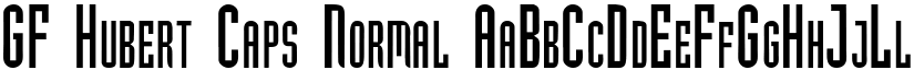 GF Hubert Caps Normal font