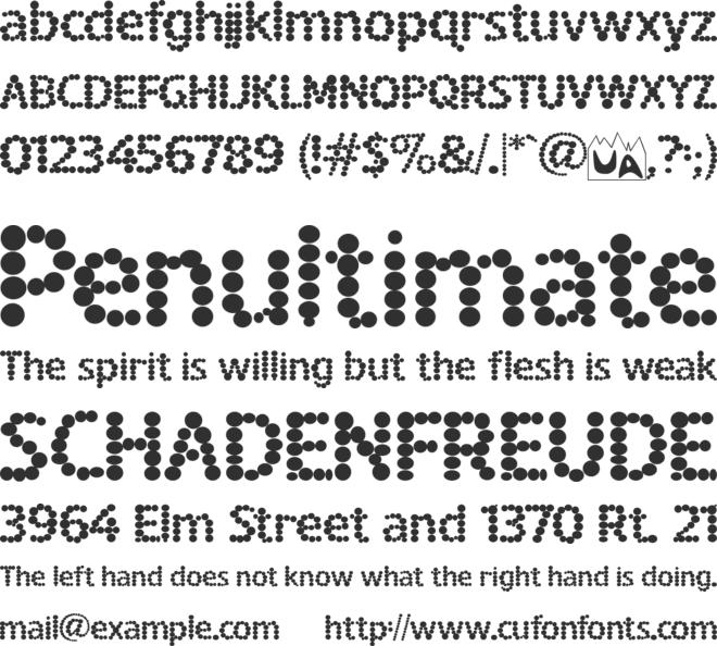 Spotted Fever font preview