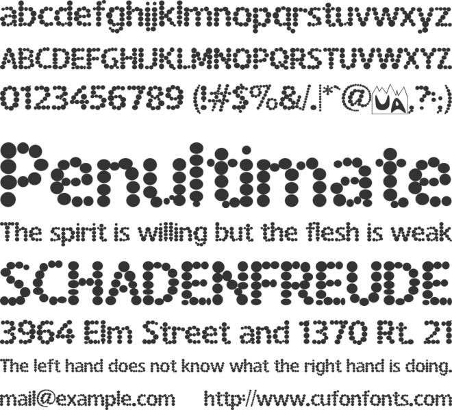 Spotted Fever font preview