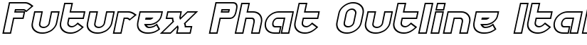 Futurex Phat Outline Italic font
