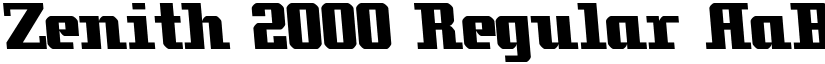 Zenith 2000 Regular font