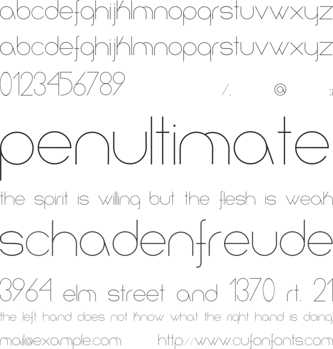 Infinita font preview