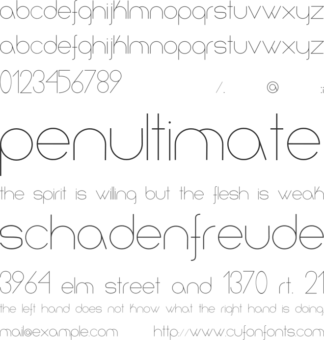 Infinita font preview