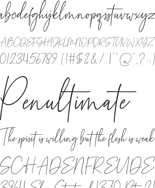 Blancha font preview