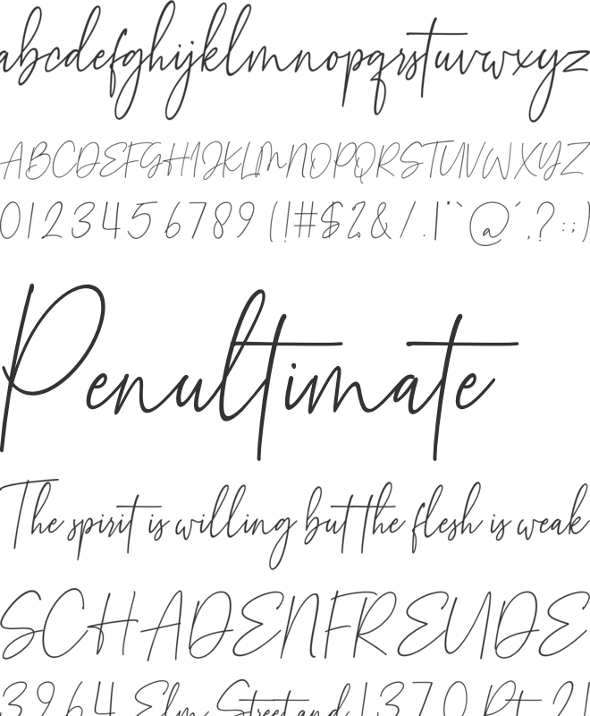 Blancha font preview