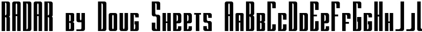 RADAR by Doug Sheets font
