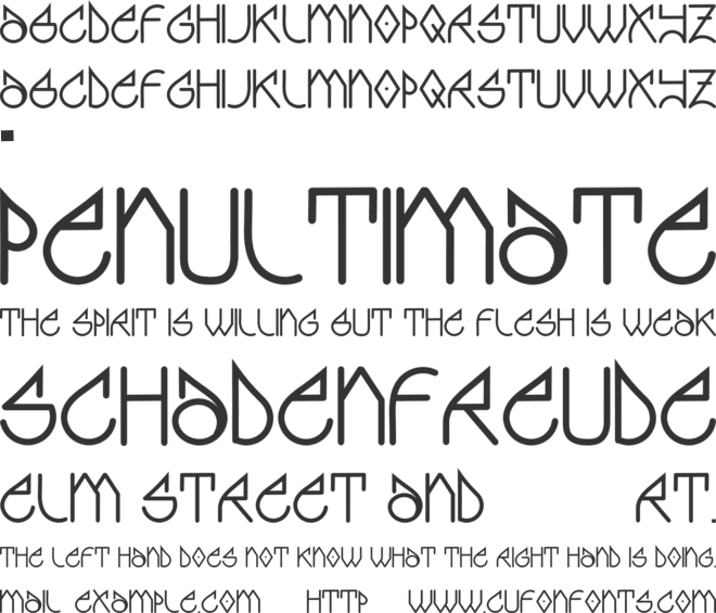 Graff font preview