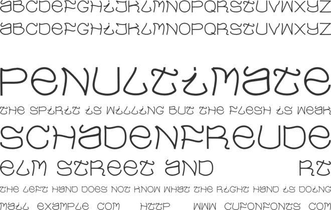 Evaow font preview