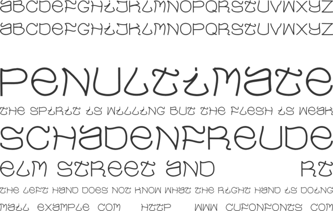 Evaow font preview