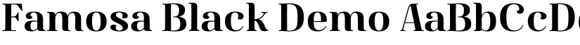 Famosa Black Demo font