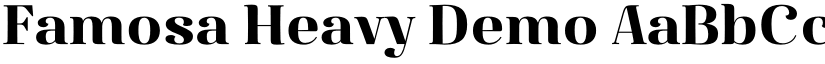 Famosa Heavy Demo font