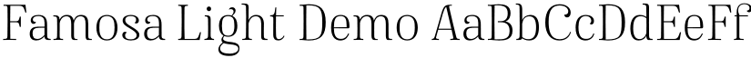 Famosa Light Demo font