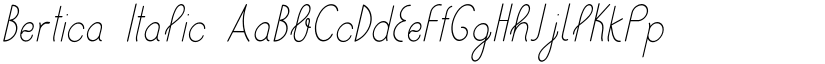 Bertica Italic font
