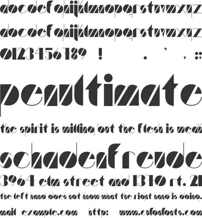 Artistica font preview