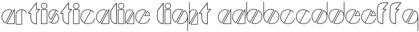 Artisticaline light font