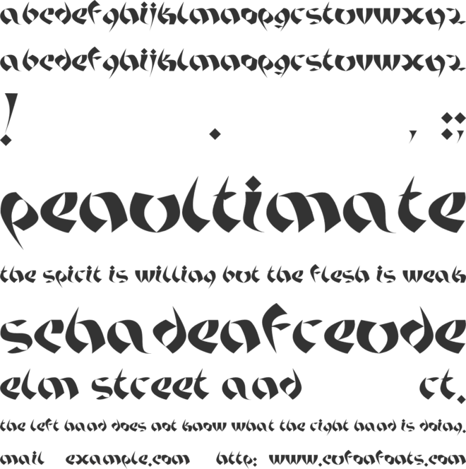 Arabica font preview