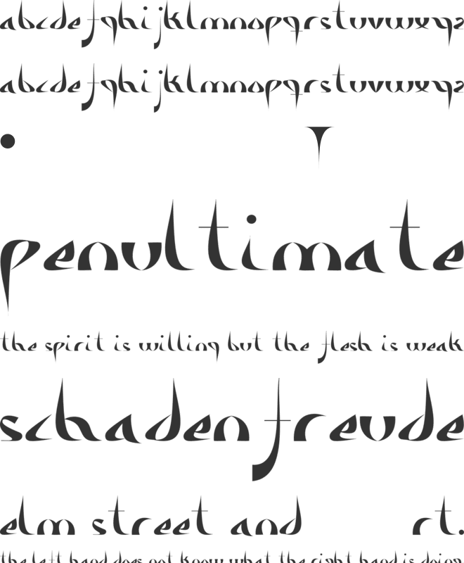 Alameda font preview