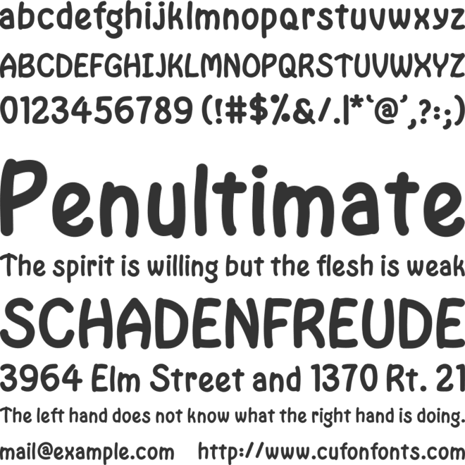 Sandspit font preview