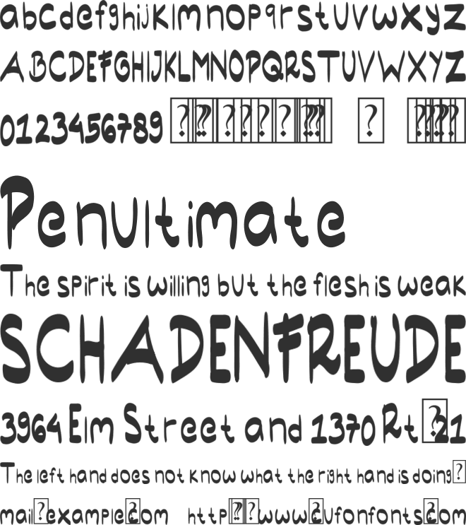 Odense font preview
