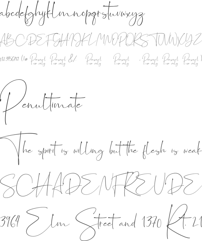 Jasmine font preview